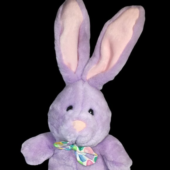 Commonwealth Eggcetera Bunny Rabbit Purple Lilac Stuffed Animal Easter Plush HTF - Picture 2 of 8